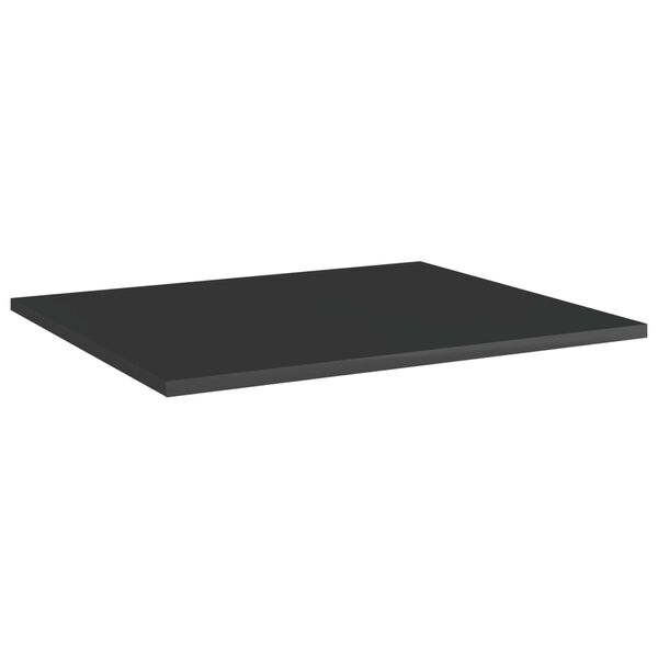 vidaXL Hyllplan 8 st svart h&ouml;gglans 60x50x1,5 cm konstruerat tr&auml;