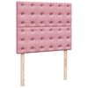 vidaXL Ottoman s&auml;ngram med madrasser rosa 120x200 cm sammet
