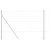 vidaXL St&auml;ngsel med stolpe Silver 1,2 x 25 m St&aring;l och PVC