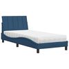 vidaXL Bed with Mattress "Hanko" Blue 90x190 cm Fabric