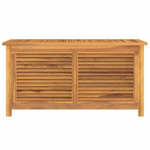 vidaXL Tr&auml;dg&aring;rdsl&aring;da med p&aring;se 114x50x58 cm massiv teak