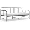 vidaXL Utdragbar s&auml;ngram b&auml;ddsoffa gr&aring; metall 90x200 cm