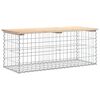 vidaXL Tr&auml;dg&aring;rdsb&auml;nk gabion-design 103x44x42 cm massiv furu
