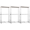 vidaXL D&auml;ckst&auml;ll 2 hyllplan silver 3 st 110x40x180 cm st&aring;l