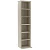 vidaXL CD-hylla sonoma-ek 21x20x88 cm konstruerat tr&auml;