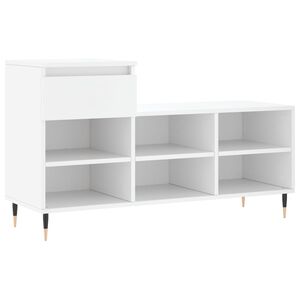 vidaXL Skosk&aring;p vit 102x36x60 cm konstruerat tr&auml;