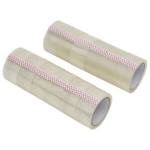 vidaXL F&ouml;rpackningstejp 12 st transparent 48 mm x 66 m