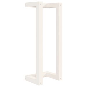vidaXL Handduksst&auml;ll Vit 23x18x60 cm massiv furu