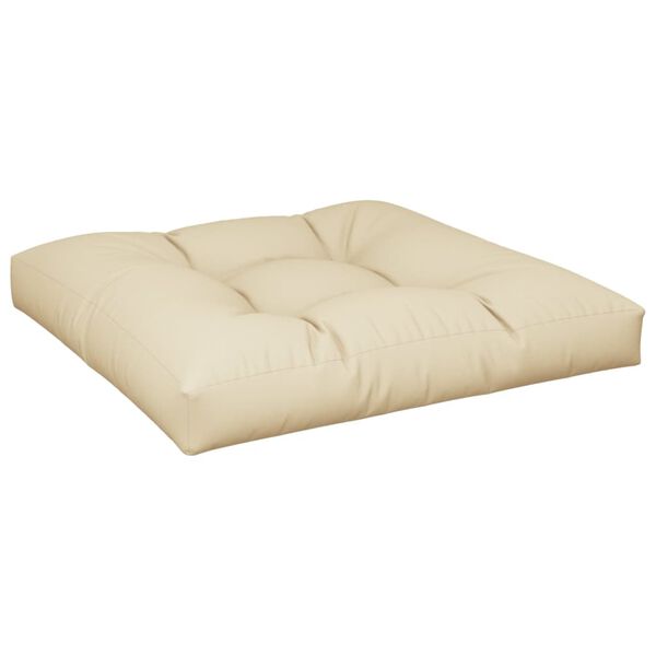 vidaXL Palldyna beige 80x80x12 cm tyg