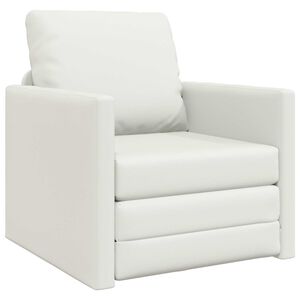 vidaXL Soffs&auml;ng Vit 74 x 77 x 81 cm Konstl&auml;der