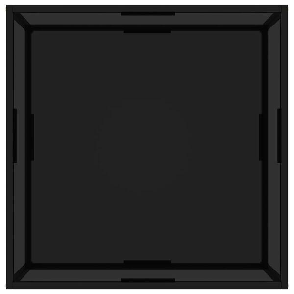 vidaXL Soffbord svart 80x80x35 cm härdat glas
