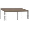 vidaXL V&auml;ggmonterad paviljong 6x3 m taupe tyg