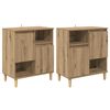 vidaXL Sk&aring;p 2 pcs Artisan Ek 60 x 35 x 70 cm Konstruerat tr&auml;
