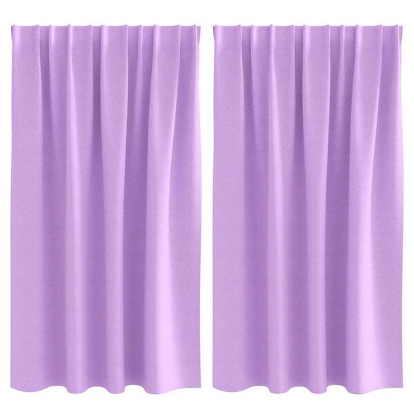 vidaXL Mörkläggningsgardiner med Ringar 2 pcs Lila 140 x 140 cm