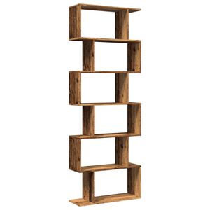 vidaXL Bokhylla/Rumsavdelare 6 hyllor 70x24x193 cm konstruerat tr&auml;