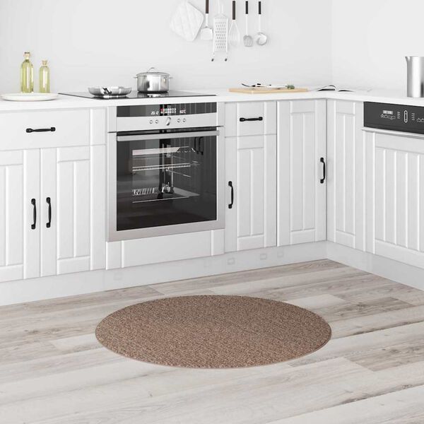 vidaXL Anti-glid Shaggy Matta Brun 90 x 90 cm PP