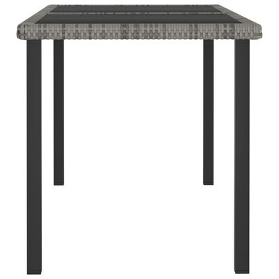vidaXL Trädgårdsbord grå 140x70x73 cm konstrotting