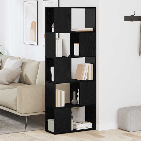 vidaXL TV-b&auml;nkset V&auml;ggmonterad Svart 60 x 24 x 156 cm Konstruerat tr&auml;