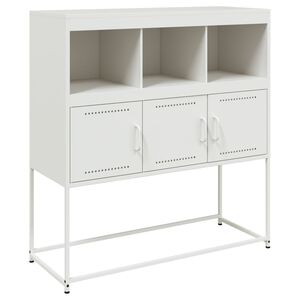 vidaXL Sk&auml;nk vit 100,5x39x107 cm st&aring;l