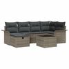 vidaXL Tr&auml;dg&aring;rdsoffset 7 st Poly rattan