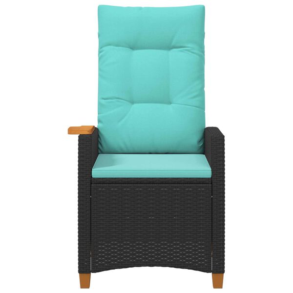 vidaXL F&auml;llstol med tehylla med kudde 62 x 64 x 112 cm konstrotting