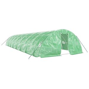 vidaXL V&auml;xthus med st&aring;lram gr&ouml;n 80 m&sup2; 16x5x2,3 m