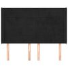 vidaXL S&auml;nggavel med kanter svart 147x16x118/128 cm sammet