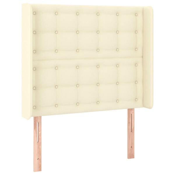 vidaXL S&auml;nggavel LED gr&auml;ddvit 103x16x118/128 cm konstl&auml;der