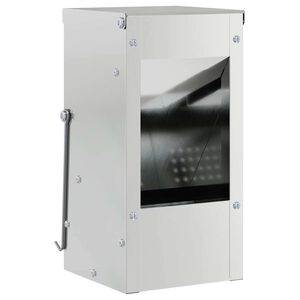 vidaXL Kaninsmatare Silver 12,5 x 12,5 x 25 cm Galvaniserat St&aring;l