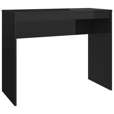 vidaXL Skrivbord svart högglans 90x40x72 cm konstruerat trä