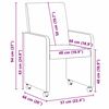 vidaXL Matstolar med hjul 2 pcs Brun 57 x 66 x 94 cm Konstläder