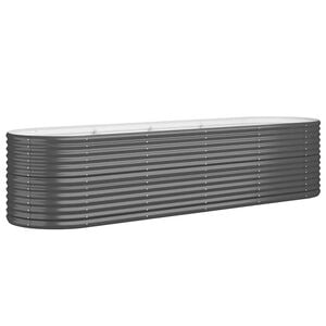 vidaXL Odlingsl&aring;da galvaniserat st&aring;l 296x80x68 cm antracit