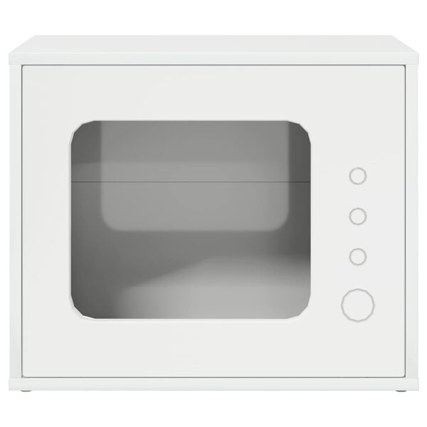 vidaXL Katt hus Glansig Vit 51 x 30 x 42 cm Konstruerat tr&auml;