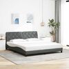 vidaXL Bed Frame without Mattress Dark Grey 180x200 cm Fabric