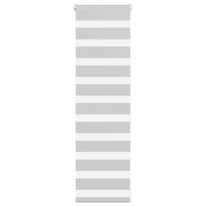 vidaXL Rullgardin zebra ljusgr&aring; 50x100 cm tyg bredd 45,9 cm polyester