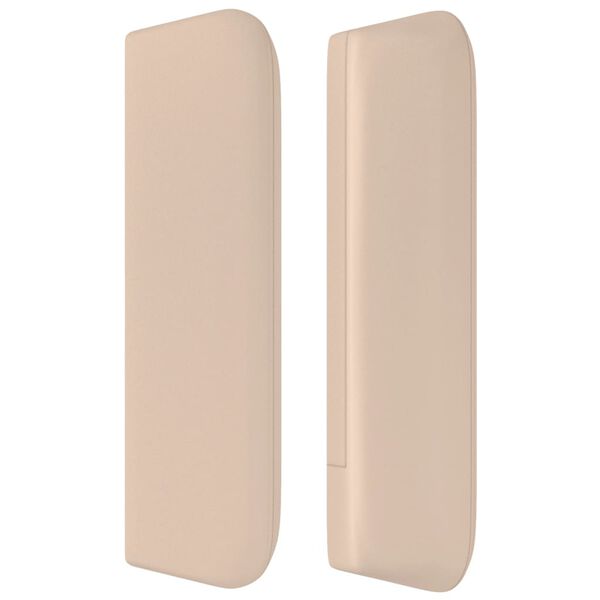 vidaXL S&auml;nggavel med kanter cappuccino 203x16x78/88 cm konstl&auml;der