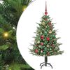 vidaXL Konstgjord F&ouml;rbelyst Julgran med Bollsats Gr&ouml;n 120 cm