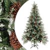 vidaXL Plastgran och kottar gr&ouml;n och vit 195 cm PVC&PE
