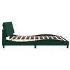vidaXL Bed Frame without Mattress Dark Green 200x200 cm Velvet