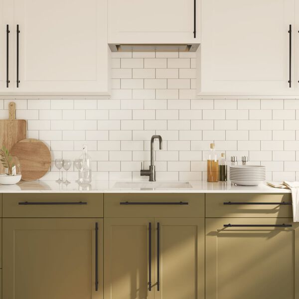 vidaXL Skåphandtag 5 st svart 320 mm rostfritt stål