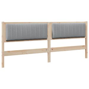 vidaXL Kl&auml;dd s&auml;nggavel med huvudgavel Brun 200 cm Massiv furu