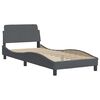 vidaXL Bed Frame without Mattress Dark Grey 90x200 cm Velvet