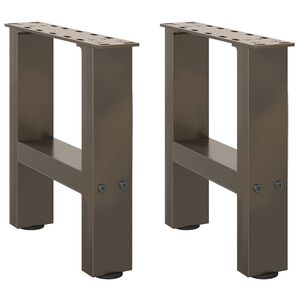 vidaXL Soffbordsben naturst&aring;l 2 st 30x(30-31) cm st&aring;l