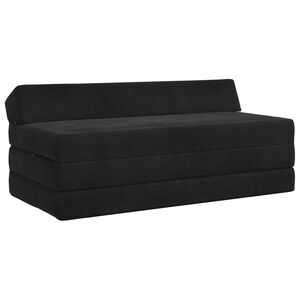 vidaXL F&auml;llbar Soffbed Svart 120 x 60 x 49 cm Tyg
