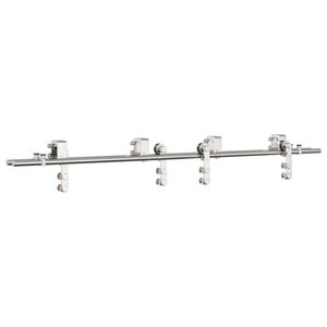 vidaXL Skjutd&ouml;rrsbeslag 183 cm rostfritt st&aring;l silver