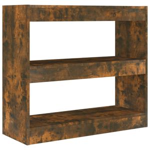 vidaXL Bokhylla/Rumsavdelare r&ouml;kf&auml;rgad ek 80x30x72 cm
