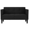 vidaXL Loveseat soffa svart 111 cm tyg
