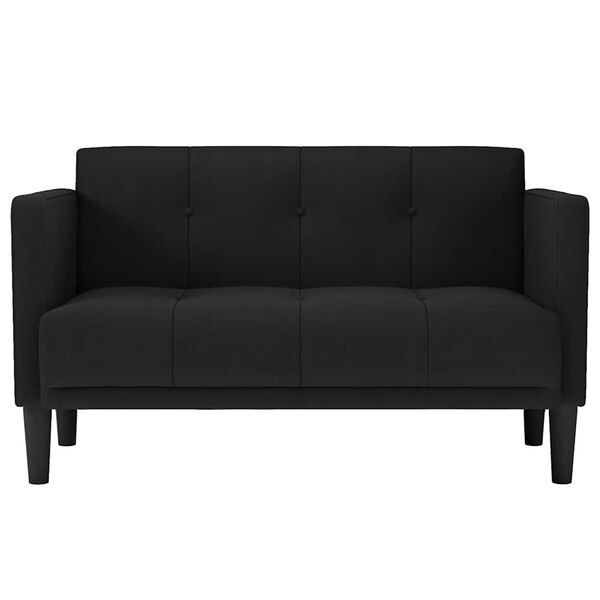 vidaXL Loveseat soffa svart 111 cm tyg