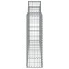 vidaXL Gabioner bågformade 40 st 200x30x100/120 cm galvaniserat järn