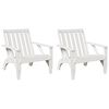 vidaXL Adirondackstolar 2 st vit 75x77x77 cm massiv furu
